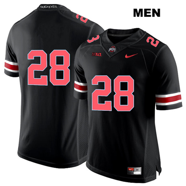 Ohio State Buckeyes Men's Alex Badine #28 Red Number Black Authentic Nike No Name College NCAA Stitched Football Jersey KS19A16WY